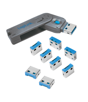 Logilink, USB port blocker (1x key and 8x locks), AU0045 | Logilink