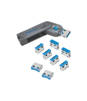 Logilink, USB port blocker (1x key and 8x locks), AU0045 | Logilink