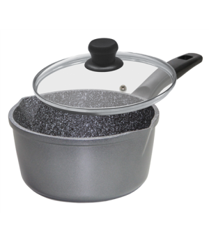 Stoneline | 12584 | 18 cm | Suitable for all cookers including induction | Lid included | Anthracite | 18 cm | Yes