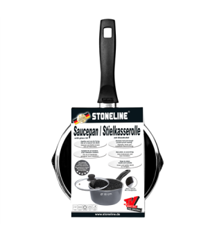 Stoneline | 12584 | 18 cm | Suitable for all cookers including induction | Lid included | Anthracite | 18 cm | Yes