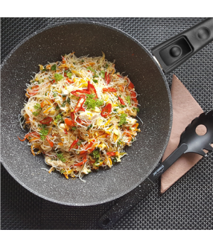 Stoneline | Pan | 19569 | Wok | Diameter 30 cm | Suitable for induction hob | Removable handle | Anthracite