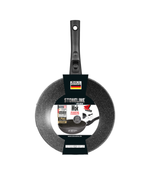 Stoneline | Pan | 19569 | Wok | Diameter 30 cm | Suitable for induction hob | Removable handle | Anthracite