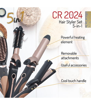 Camry | Hair Styler | CR 2024 | 1200 W | Black/Rose gold