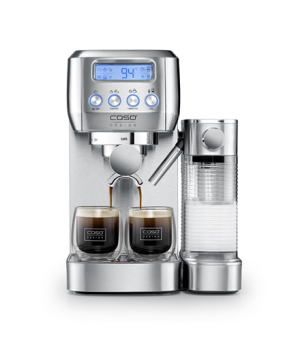 Caso | Espresso machine | Espresso Gourmet Latte | Pump pressure 20 bar | Built-in milk frother | Automatic | 1350 W | Silver