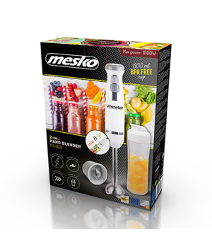 Mesko | Blender | MS 4624 | Hand Blender | 1000 W | Number of speeds Variable | Turbo mode | White