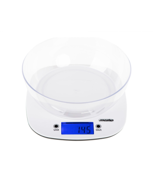 Mesko | Scale with bowl | MS 3165 | Maximum weight (capacity) 5 kg | Graduation 1 g | Display type LCD | White