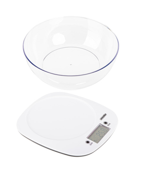 Mesko | Scale with bowl | MS 3165 | Maximum weight (capacity) 5 kg | Graduation 1 g | Display type LCD | White