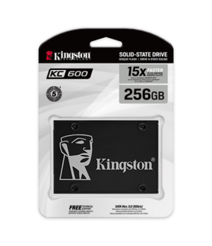 Kingston | KC600 | 256 GB | SSD form factor 2.5" | Solid-state drive interface SATA | Read speed 550 MB/s | Write speed 500 MB/s