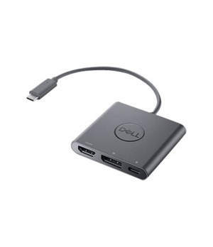 Dell | Adapter | USB-C to HDMI/DP with Power Pass-Through | Black | USB-C Male | HDMI Female USB Female USB-C (power only) Femal