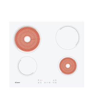 Candy | Hob | CH64CCW | Vitroceramic | Number of burners/cooking zones 4 | Touch | White