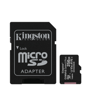 Kingston | Canvas Select Plus | UHS-I | 256 GB | MicroSDXC | Flash memory class 10 | SD Adapter