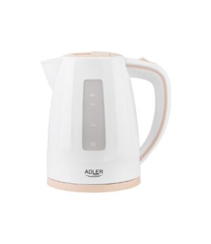 Adler | Kettle | AD 1264 | Standard | 2200 W | 1.7 L | Plastic | 360° rotational base | White