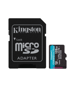 Kingston | microSD | Canvas Go! Plus | 128 GB | MicroSD | Flash memory class 10 | SD Adapter