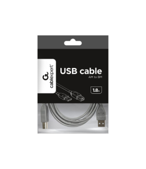 Cablexpert CCP-USB2-AMBM-6G USB 2.0 A-plug B-plug 6ft cable, grey color | Cablexpert | CCP-USB2-AMBM-6G | USB 2.0 A-plug B-plug 