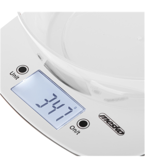 Adler Kitchen Scale with a bowl | MS 3179w | Graduation 1 g | Display type LCD | White