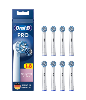 Oral-B Pro Sensitive Clean Replaceable Toothbrush Heads | Heads | For adults | Number of brush heads included 8 | White