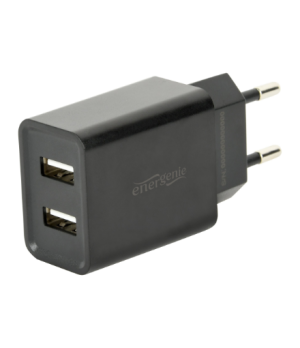 EnerGenie | 2-port universal USB charger | EG-U2C2A-03-BK