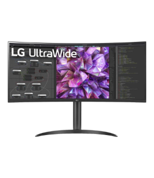 LG | Curved Monitor | 34WQ75C-B | 34 " | IPS | QHD | 21:9 | 60 Hz | 5 ms | 3440 x 1440 | 300 cd/m² | HDMI ports quantity 2 | Bla