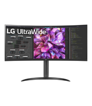 LG | Curved Monitor | 34WQ75C-B | 34 " | IPS | QHD | 21:9 | 60 Hz | 5 ms | 3440 x 1440 | 300 cd/m² | HDMI ports quantity 2 | Bla