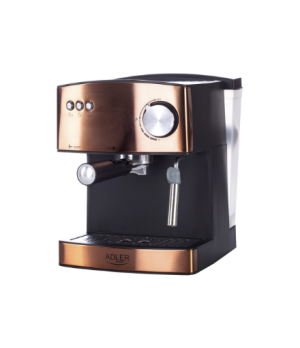 Adler | Espresso coffee machine | AD 4404cr | Pump pressure 15 bar | Built-in milk frother | Semi-automatic | 850 W | Cooper/ bl