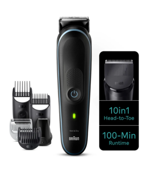 Braun | All-in-one trimmer | MGK5445 | Cordless | Number of length steps 13 | Black/Blue