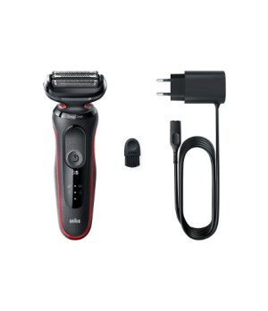 Braun | Shaver | 51-R1000s | Operating time (max) 50 min | Wet & Dry | Black/Red