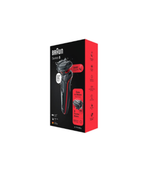 Braun | Shaver | 51-R1000s | Operating time (max) 50 min | Wet & Dry | Black/Red