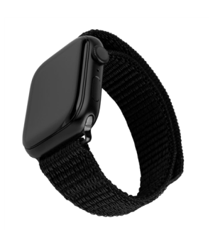 Fixed | Sporty Strap for Apple Watch 42/44/45mm | 160-210 mm | Black | Nylon