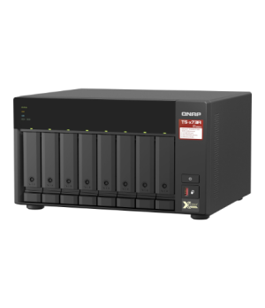 QNAP | 8-Bay QTS and QuTS hero NAS | TS-873A-8G | Up to 8 HDD/SSD Hot-Swap | AMD Ryzen | Ryzen V1500B Quad-Core | Processor freq