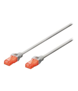 CAT 6 U-UTP | Patch cord | PVC AWG 26/7 | Transparent red colored plug for easy identification of Category 6 (250 MHz) | Grey | 