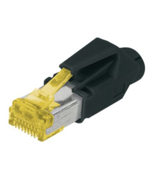 A-MO6A 8/8 HRS | AT 6A modular RJ45 Plug, Hirose TM31 8P8C, shielded, for round cable, incl. hood