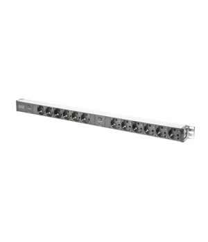 Digitus Aluminum Outlet Strip with overload protection | DN-95405 | Sockets quantity 12