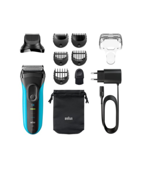 Braun | Shaver with trimmer | Series 3 Shave&Style 3010BT | Operating time (max) 45 min | Wet & Dry | NiMH | Black/Blue