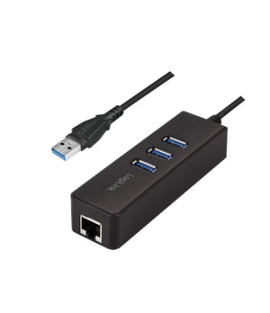Logilink | USB 3.0 3-port Hub with Gigabit Ethernet | UA0173A