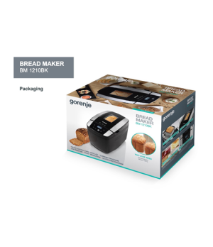 Gorenje | Bread maker | BM1210BK | Power 800 W | Number of programs 12 | Display LCD | Black