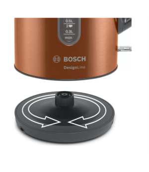 Bosch | Kettle | TWK4P439 | Electric | 2400 W | 1.7 L | Stainless steel | 360° rotational base | Copper