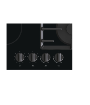 Gorenje | GCE691BSC | Hob | Gas on glass + vitroceramic | Number of burners/cooking zones 4 | Rotary knobs | Black