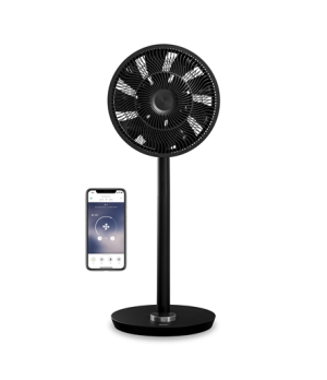 Duux | Smart Fan | Whisper Flex | Stand Fan | Black | Diameter 34 cm | Number of speeds 26 | Oscillation | 3-27 W | Yes | Timer