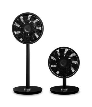 Duux | Smart Fan | Whisper Flex | Stand Fan | Black | Diameter 34 cm | Number of speeds 26 | Oscillation | 3-27 W | Yes | Timer