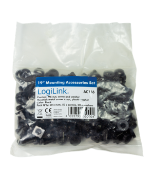 Logilink | Mounting set M6 | AC116 | Black