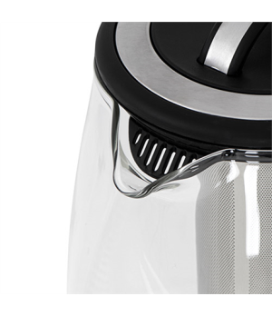 Camry | Kettle | CR 1290 | Standard | 2200 W | 2 L | Plastic/glass | 360° rotational base | Black/Transparent