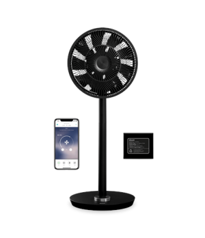 Duux | Smart Fan | Whisper Flex Smart Black with Battery Pack | Stand Fan | Black | Diameter 34 cm | Number of speeds 26 | Oscil