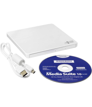 H.L Data Storage | Ultra Slim Portable DVD-Writer | GP60NW60 | Interface USB 2.0 | DVD±R/RW | CD read speed 24 x | CD write spee