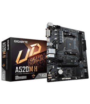 Gigabyte | A520M H 1.0 | Processor family AMD | Processor socket AM4 | DDR4 DIMM | Memory slots 2 | Chipset AMD A | Micro ATX