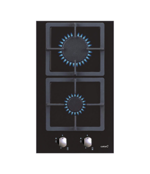 CATA | Hob | SCI 3002 BK | Gas on glass | Number of burners/cooking zones 2 | Rotary knobs | Black