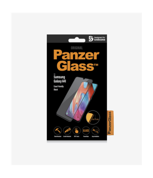 PanzerGlass | Screen Protector | Samsung Galaxy | Samsung Galaxy A41 | Glass | Black/Crystal Clear | Clear Screen Protector