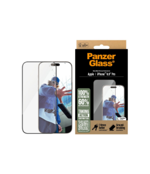 PanzerGlass Screen protector | Apple | iPhone 16 Pro Max | Glass | Transparent | Ultra-Wide Fit