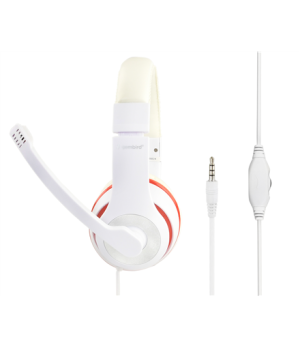 Gembird | Stereo Headset | MHS 03 WTRD | 3.5 mm | White with Red Ring | Headset