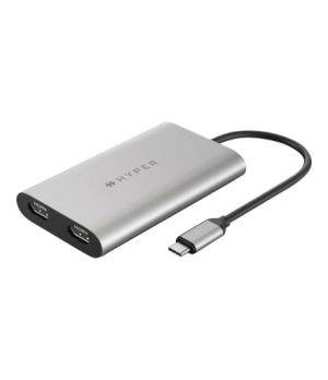 Hyper | HyperDrive Universal USB-C To Dual HDMI Adapter with 100W PD Power Pass-Thru | USB-C to HDMI | Adapter