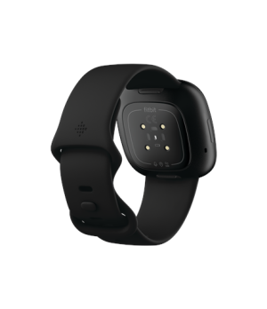 Fitbit Versa 3 Smart watch NFC GPS (satellite) AMOLED Touchscreen Activity monitoring 24/7 Waterproof Bluetooth Wi-Fi Black/Blac